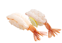 天然赤えび食べ比べ(赤えび・炙り塩レモン)