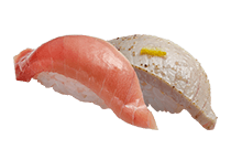 厳選まぐろ中とろ食べ比べ(中とろ・炙りゆず塩)