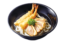えび天鴨うどん