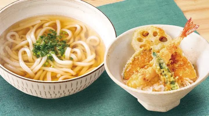 かけうどんと小天丼セット