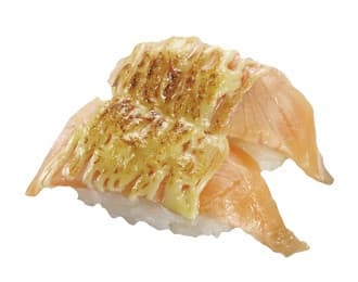 Salmón sopleteado con queso