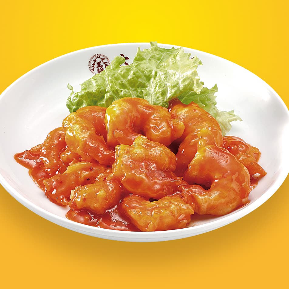 Crevettes sauce chili