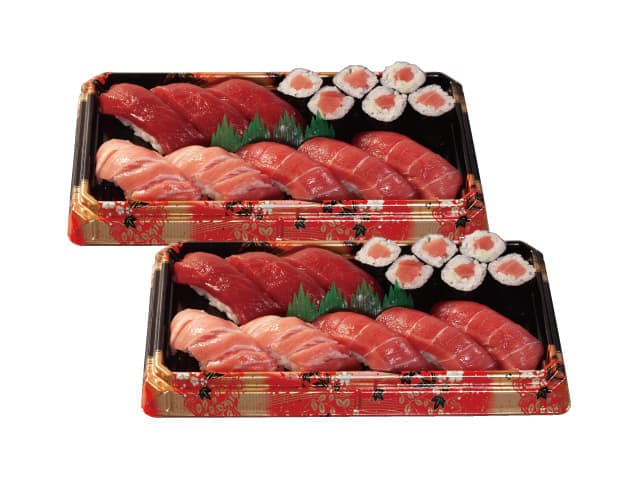 Premium Bluefin Tuna Selection Bento (2 Servings: 16 Pieces + 2 Rolls)