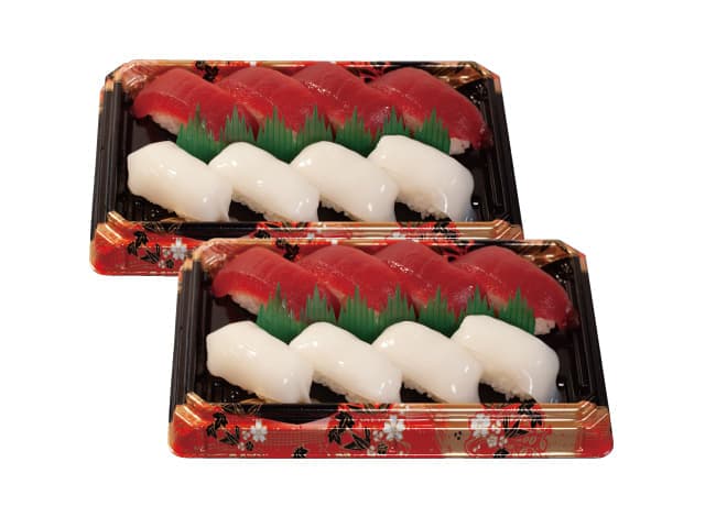 Red & White Sushi Set Bento (2 Servings, 16 Pieces)