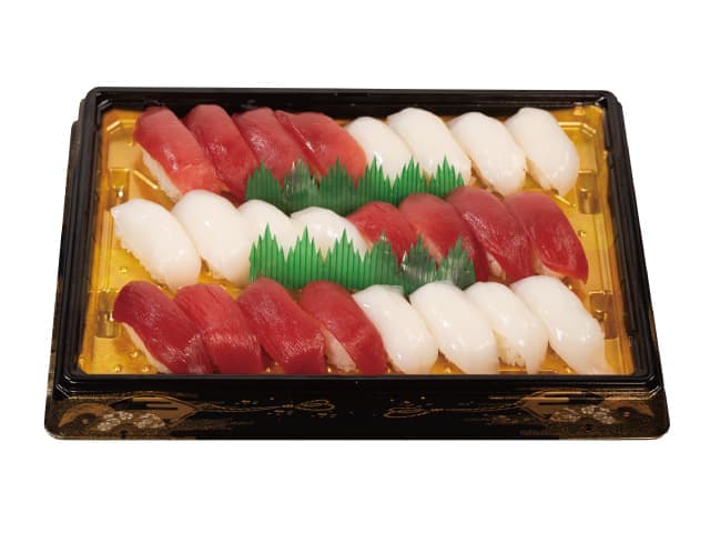 Red & White Sushi Set Bento (3 Servings, 24 Pieces)