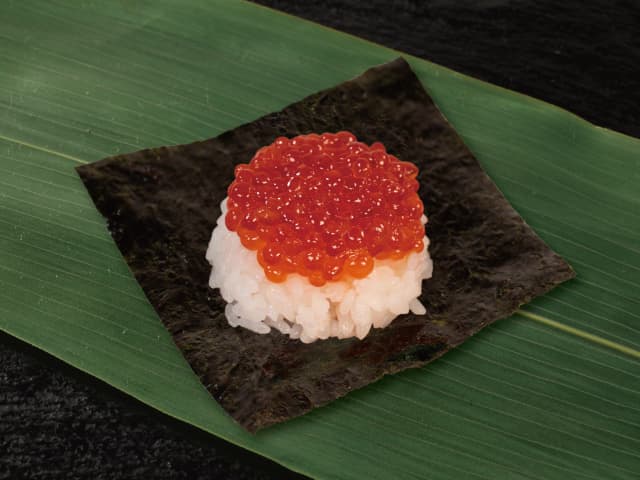 Rich Sockeye Salmon Roe Temaki Sushi Wrap