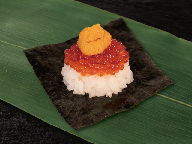 Rich Sockeye Salmon Roe & Sea Urchin Temaki Sushi Wrap