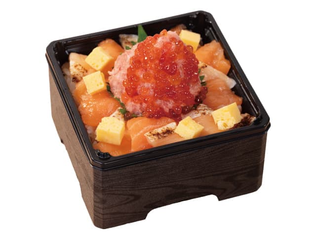 Mega Rice Bowl! Triple Salmon Chirashi Bento