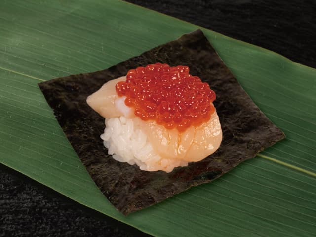 Rich Sockeye Salmon Roe & Scallop Temaki Sushi Wrap
