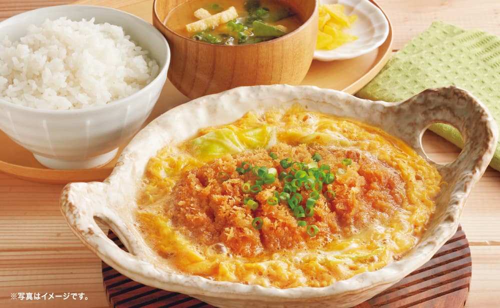 出汁香るロースかつとじ定食