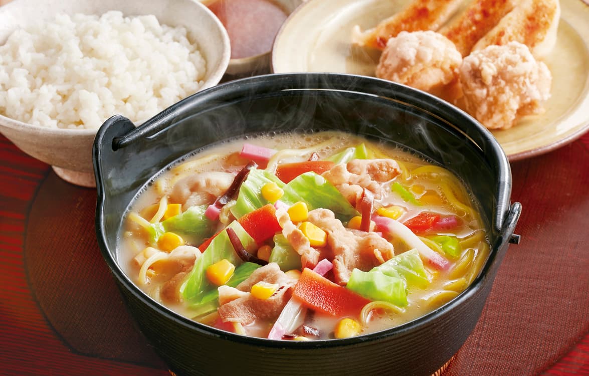 野菜たっぷりちゃんぽん ライス唐揚げ餃子セット