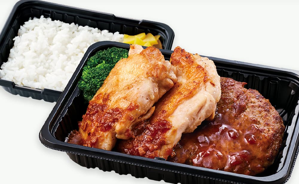 チキンステーキ&ハンバーグ弁当