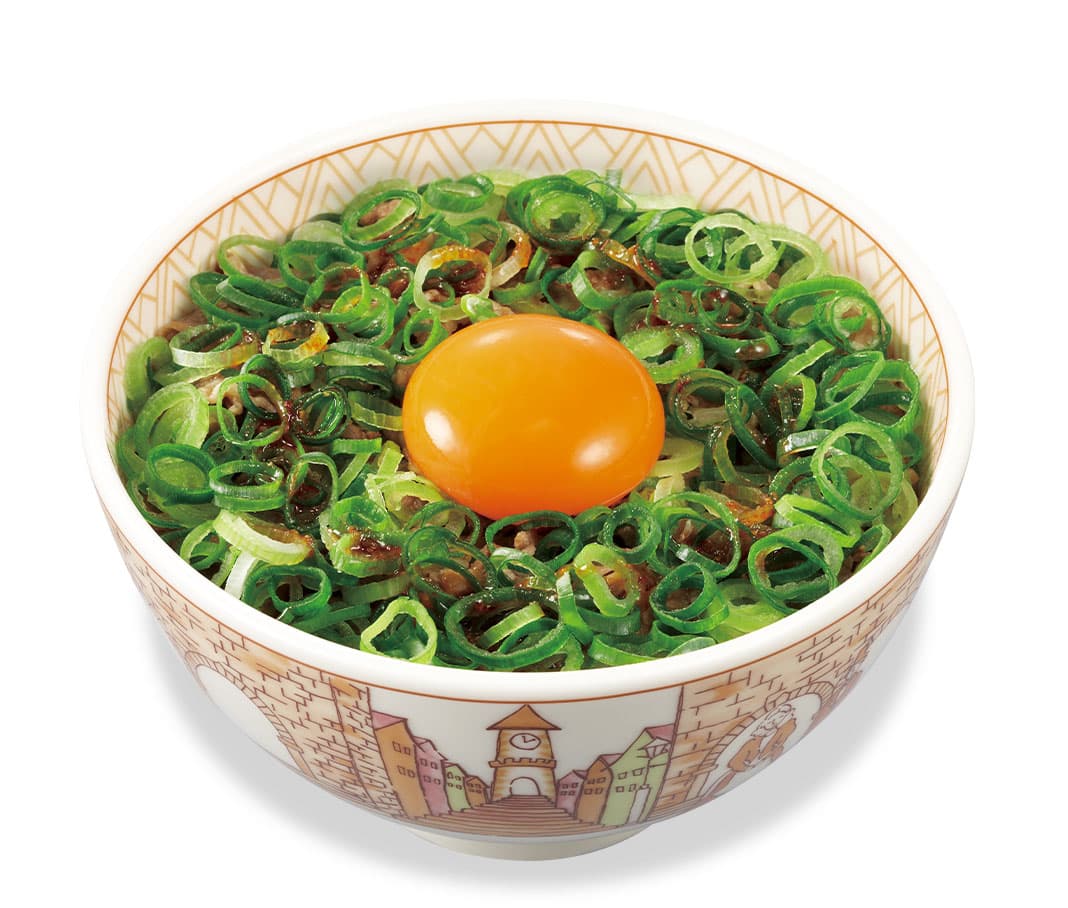 Gyudon aux oignons verts et œuf