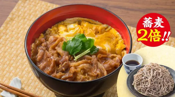 ★蕎麦2倍★豚あいがけ親子丼&もり蕎麦セット