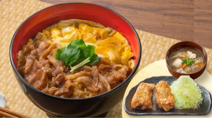 豚あいがけ親子丼から揚げ・とん汁セット