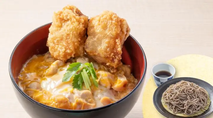 から揚げ親子丼&もり蕎麦セット
