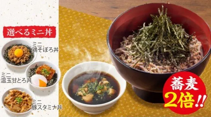★蕎麦2倍★鶏つけ汁蕎麦&ミニ丼セット