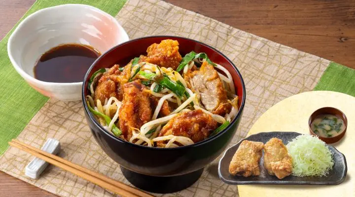 ジンギスカン風“北海道”ザンギ丼から揚げ・味噌汁セット