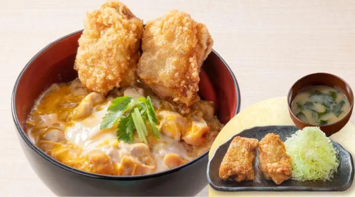 から揚げ親子丼から揚げ・味噌汁セット