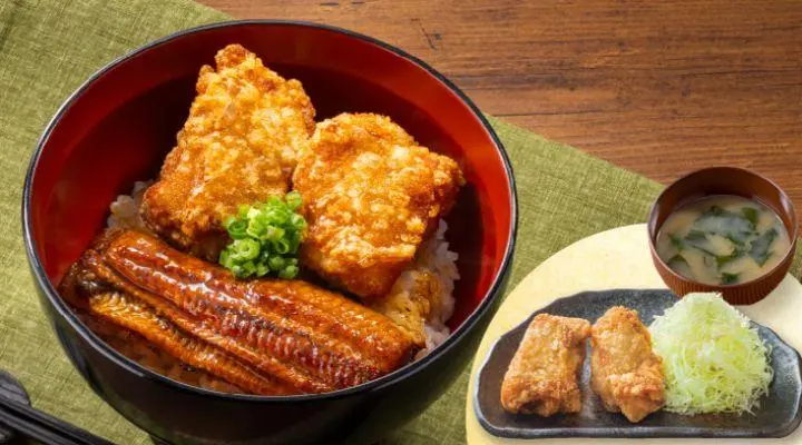 うなから丼&から揚げ・みそ汁セット