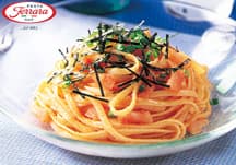 Cold Japanese-Style Pasta with Spicy Cod Roe and Squid