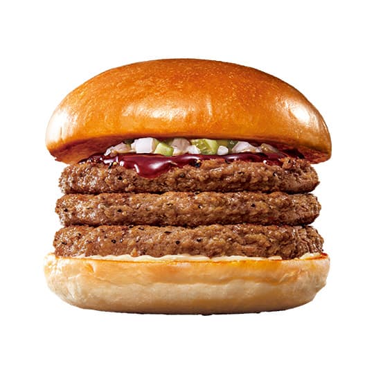 Triple burger de bœuf exquis