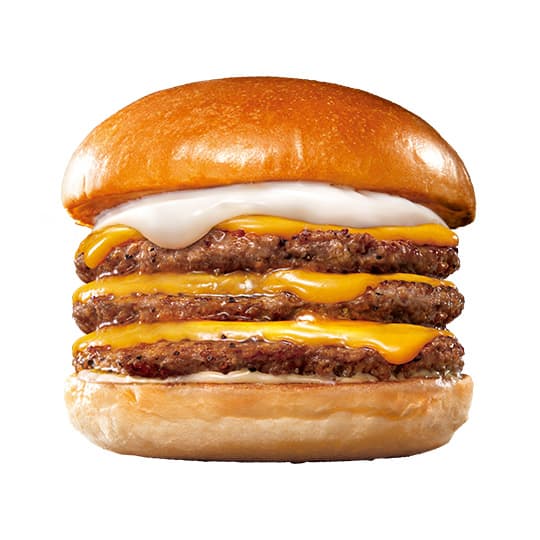 Triple cheeseburger exquis