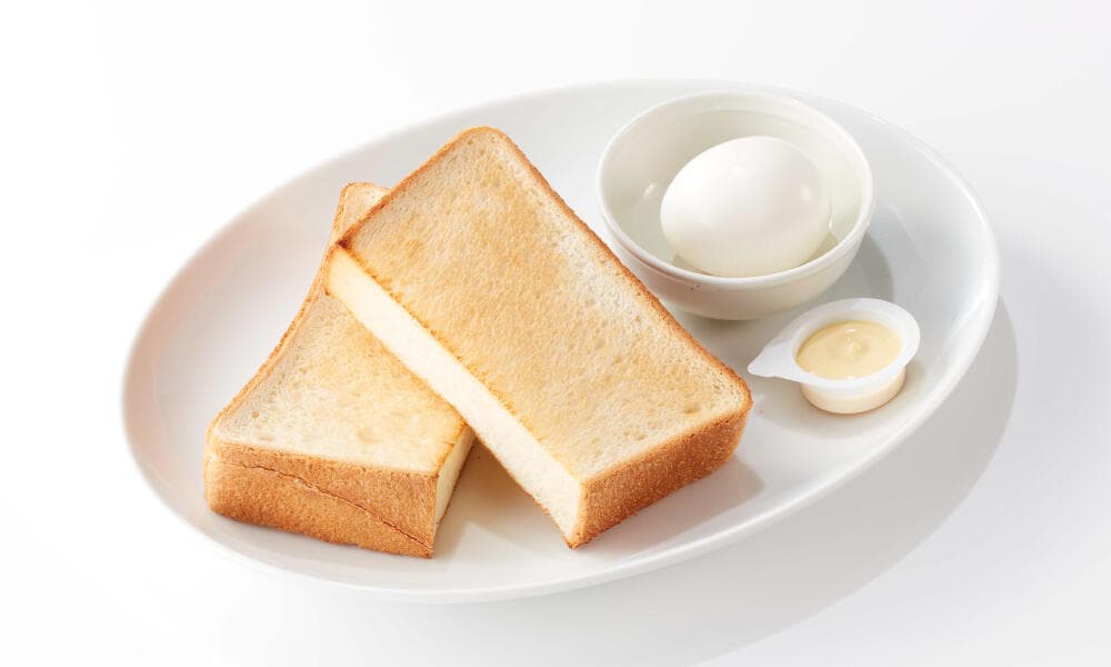 【単品メニュー】トースト ゆで玉子付き