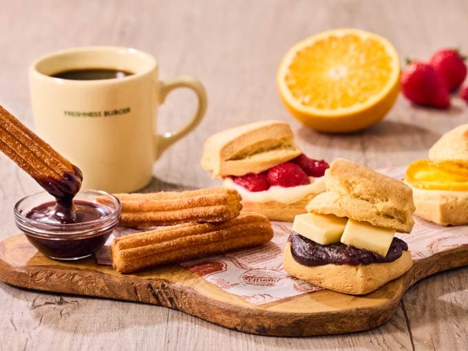 Freshly Made Scone Sandwiches & Freshly Fried Churros
