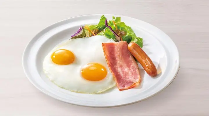 (単品)目玉焼き&ベーコンソーセージ