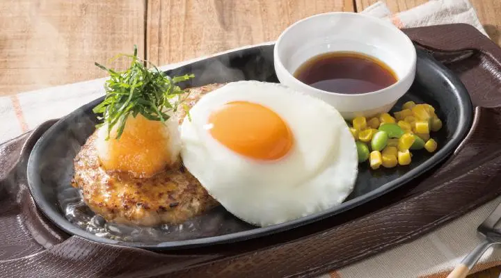 鉄板目玉ハンバーグおろしポン酢