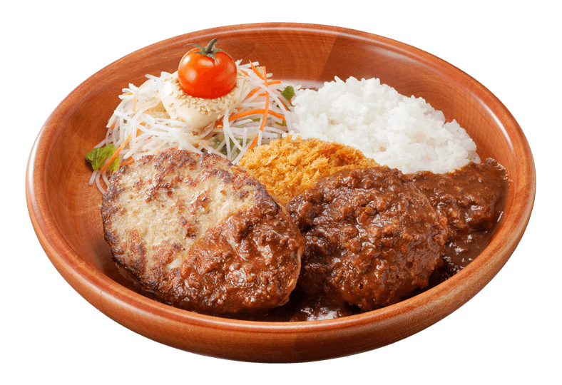 メンチカツカリー&ハンバーグディッシュ