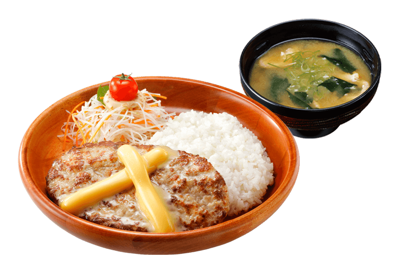 チーズバーグディッシュランチ(みそ汁付)