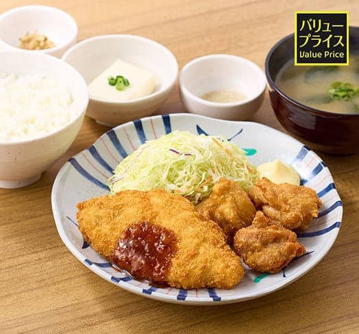 Formule Poulet frit et filet de poisson blanc pané