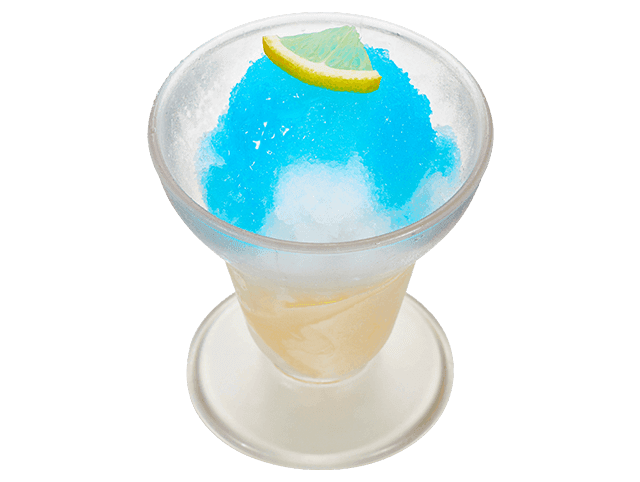 ブルーハワイかき氷 &バニラアイス