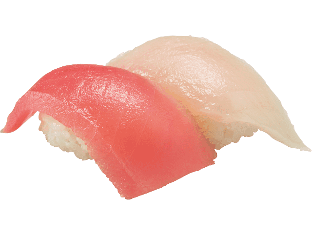 まぐろ二種盛り (まぐろ・びんちょう)