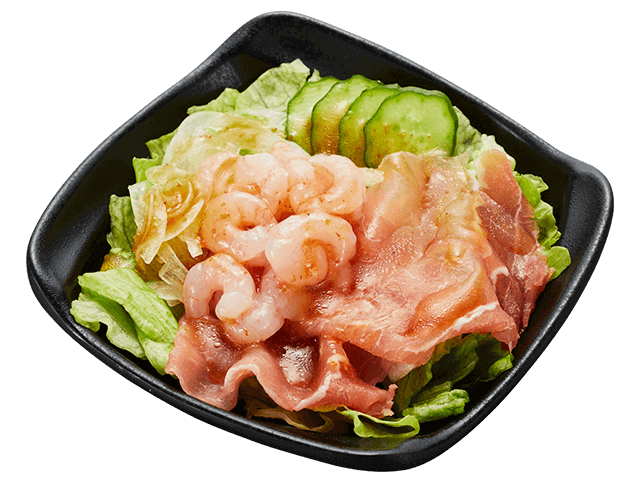 生ハムと甘海老のサラダ ~醤油ドレッシング~