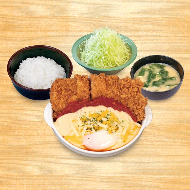 Cheese Savory Tomato Jumbo Chicken Katsu Set Meal