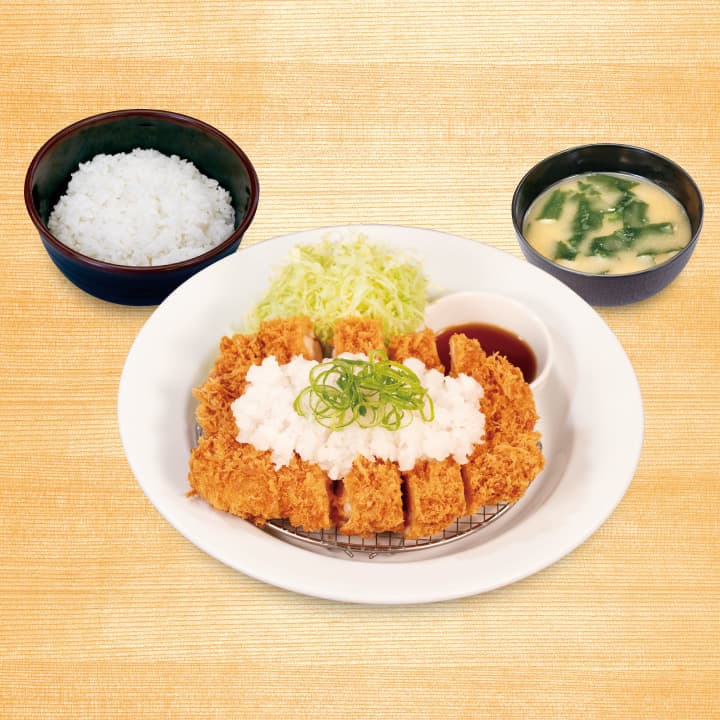 Jumbo Chicken Katsu Set Meal with Grated Radish & Ponzu