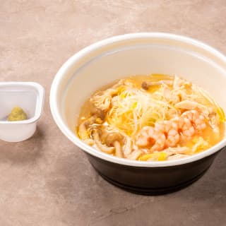 海老と蒸し鶏のスープごはん