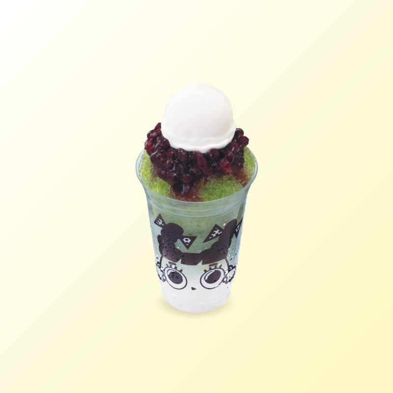 Raspadinha Uji Kintoki (Matcha e feijão vermelho doce)