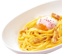 Rich Pancetta Carbonara -with Soft-boiled Egg-