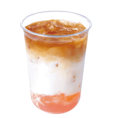 【Chasupresso®】Latte de Earl Grey con gelatina de melocotón