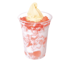 Peach & Peach Crown Vanilla Latte Float