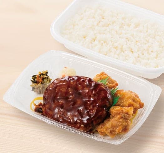 デミグラスハンバーグ&から揚弁当