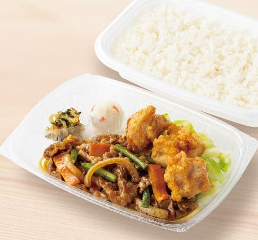 牛焼肉&から揚弁当