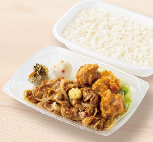 しょうが焼き&から揚弁当