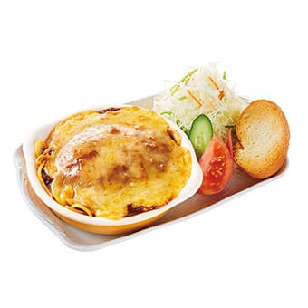 夜コメ ハイ!チーズ!!プレート チーズハンバーグミートスパ(単品)