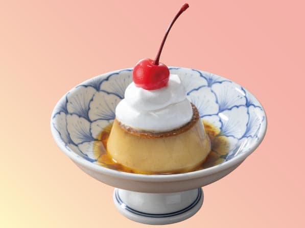 <お得なミニデザートセット>懐かしプリン~たっぷりホイップ添え~