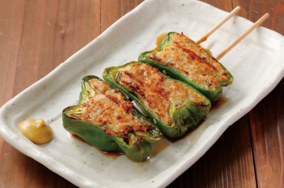 Gefüllte Paprika mit Hackfleisch (Ponzu-Sauce)